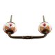 Amaryllis Mustard Flower Ceramic Bridge Handle
